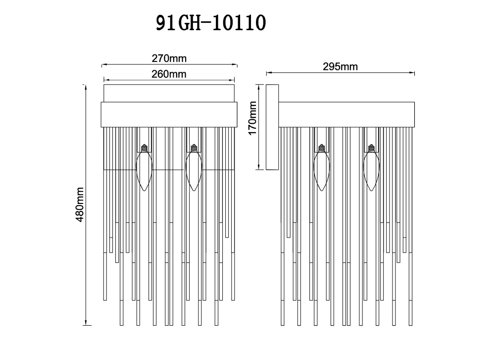 Бра из стекла  91GH-10110